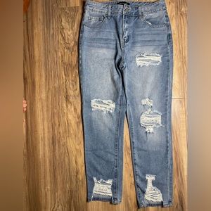 Distressed Denim Jeans